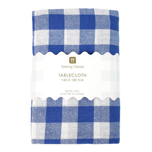 Gingham Tablecloth - Blue