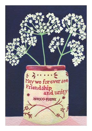 Cow Parsley in a Friendship Cup Card