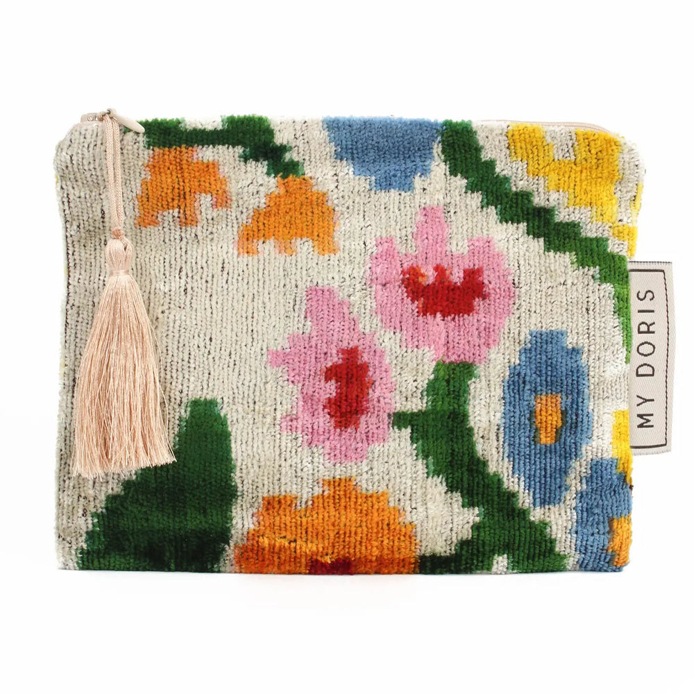 Hand Woven Floral Silk Velvet Purse/Pouch