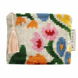 Hand Woven Floral Silk Velvet Purse/Pouch
