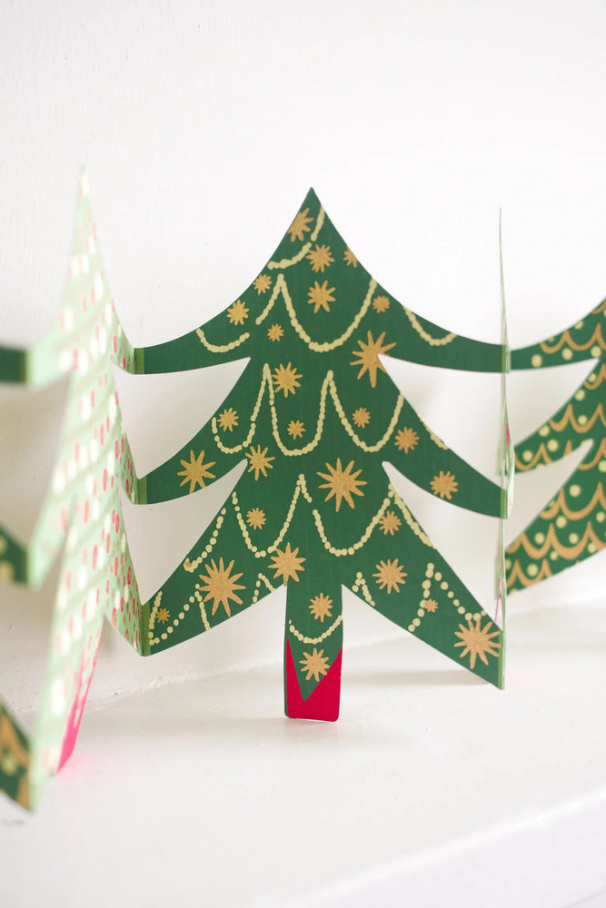 Christmas Trees Concertina Paper Garland