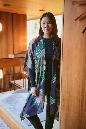 Crane Wool Throwover - Emerald