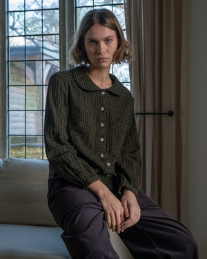 Jolene Casual Shirt - Olive Check