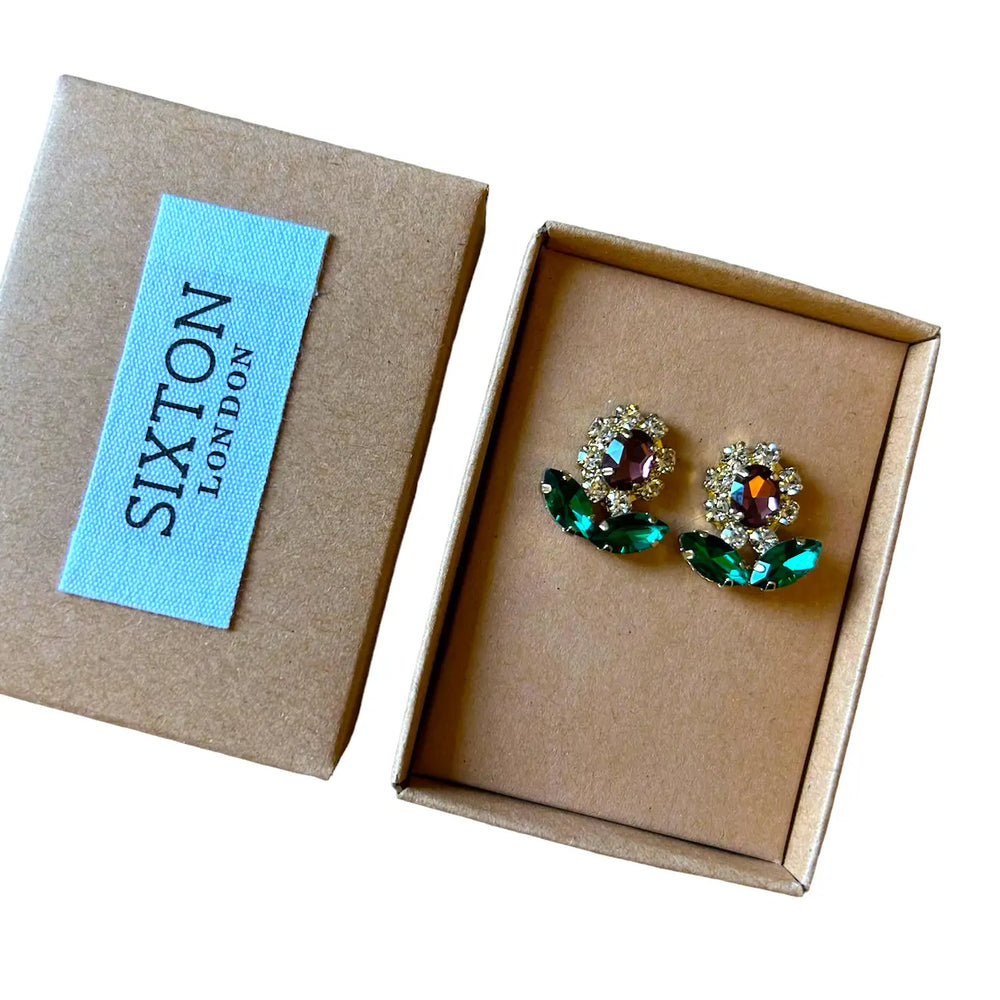 Bejewelled Daisy Earrings