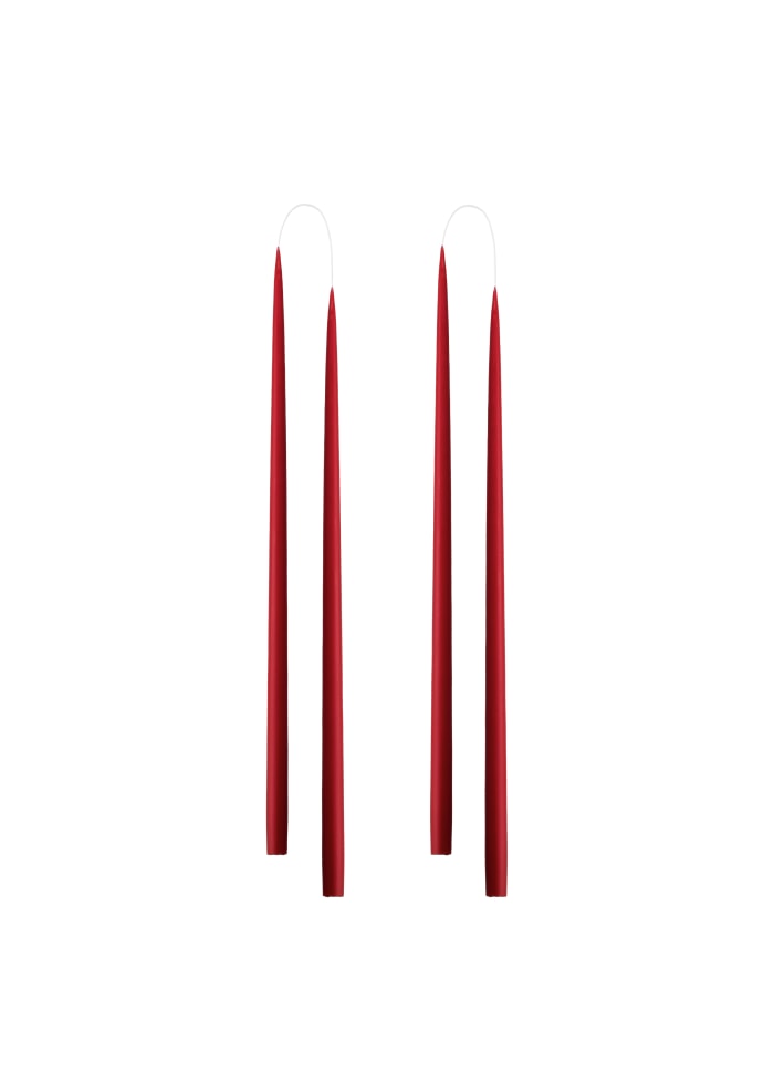 Hand Dipped and Dyed Slim Candles  1.3 cm H= 28 cm (Pair)