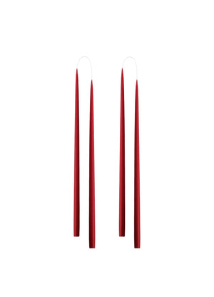 Hand Dipped and Dyed Slim Candles  1.3 cm H= 28 cm (Pair)