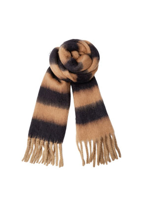 Dash Black Stripes Soft Scarf