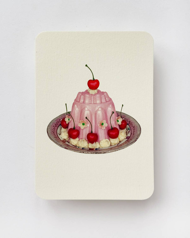 Rose Petal Cream Blancmange Greeting Card