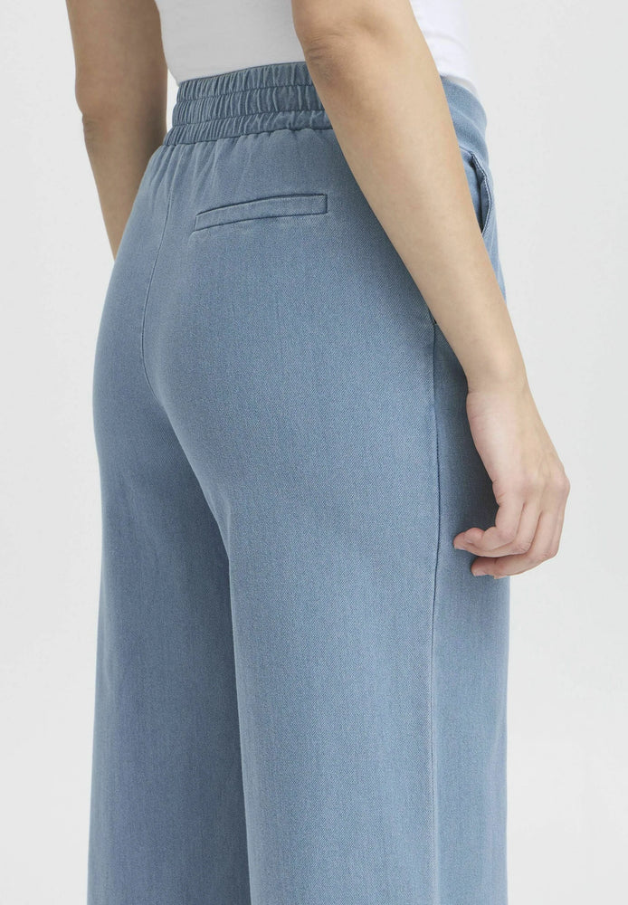 Kate Wide Trousers - Blue Denim
