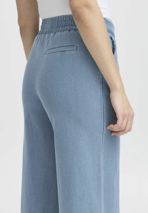 Kate Wide Trousers - Blue Denim