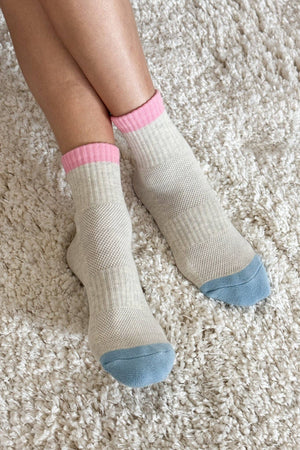 Color Block Girlfriend Socks : Black Coffee