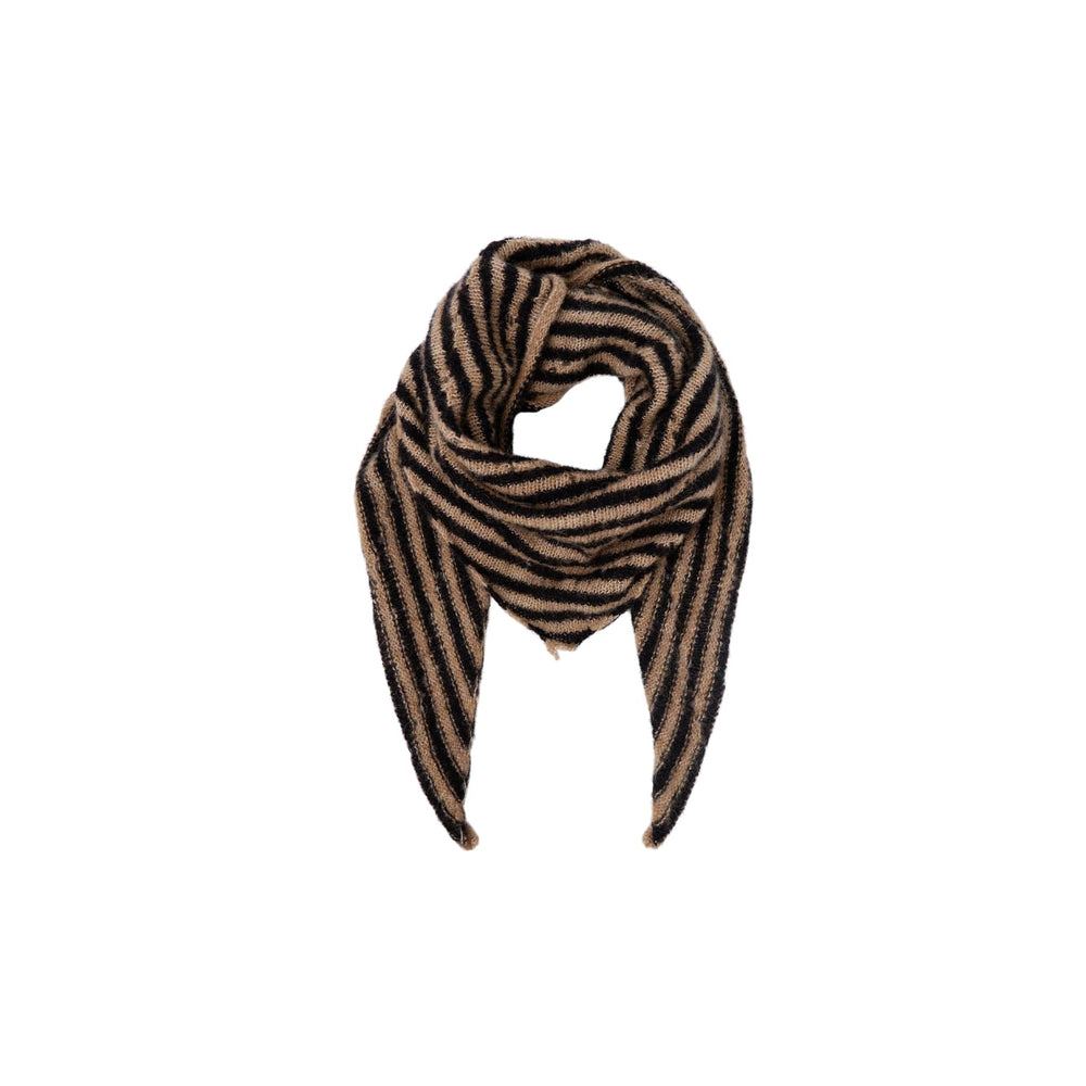 Dell Striped Mini Scarf - Black