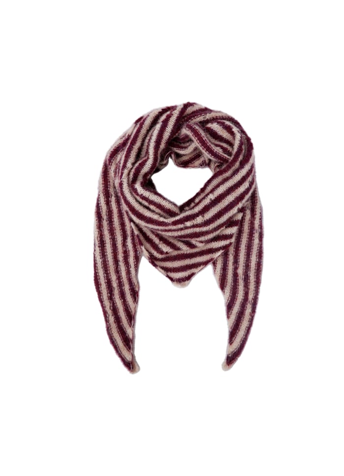 Dell Mini Stripe Scarf - Plum