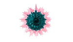 Paper Snowflakes - Two Colour - Pink and Teal