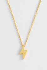 Power Bolt  Necklace Gold