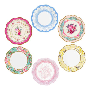 Truly Scrumptious Vintage Style Paper Plates - Pack of 12