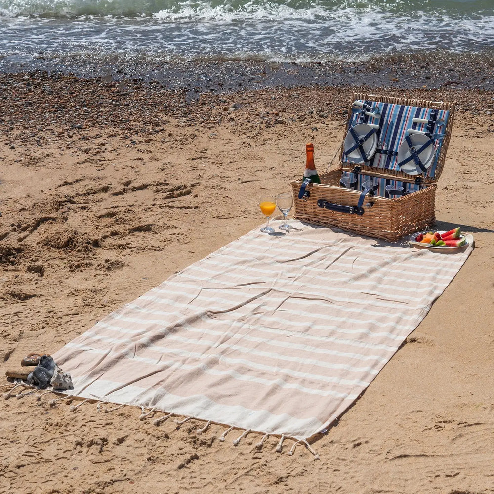 Turkish Cotton Bath Towel - Beige