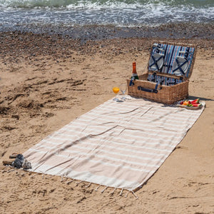 Turkish Cotton Bath Towel - Beige