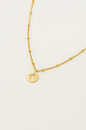 Starburst Cut-Out Pendant Necklace - Gold