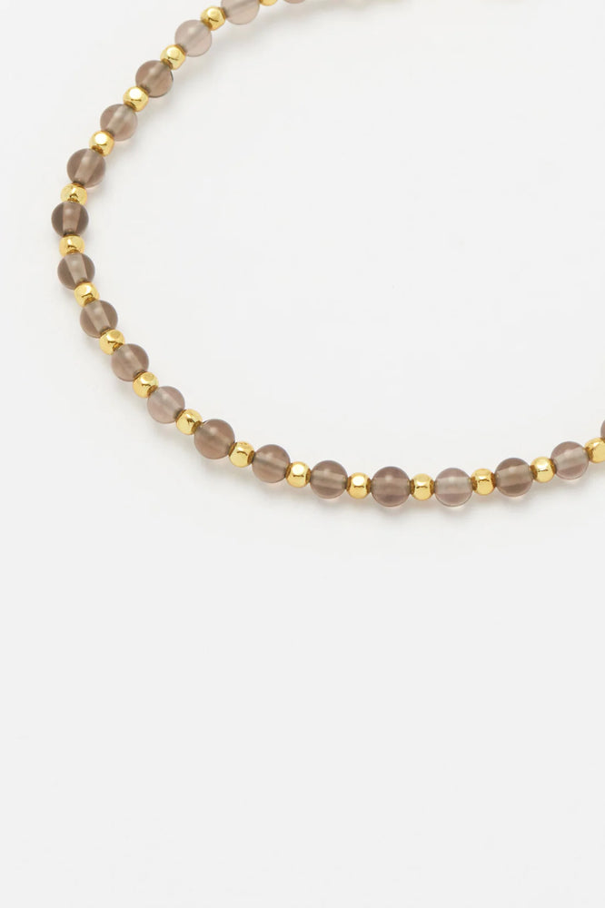 Amelia Bracelet Gold Plated With Smoky Quartz