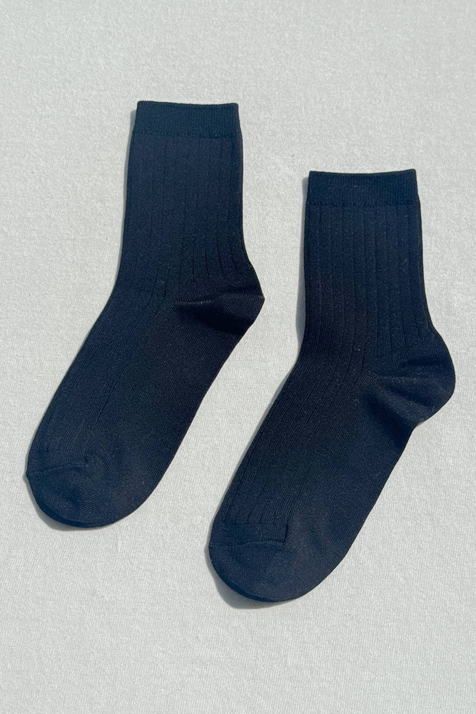 Her Socks - Mercerized Combed Cotton Rib: Peacock