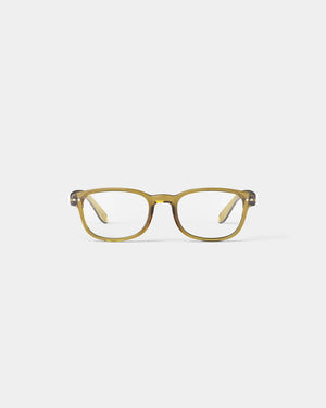 Shape B Golden Green Reading Glasses