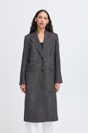 Emmalu Coat - Black Herringbone
