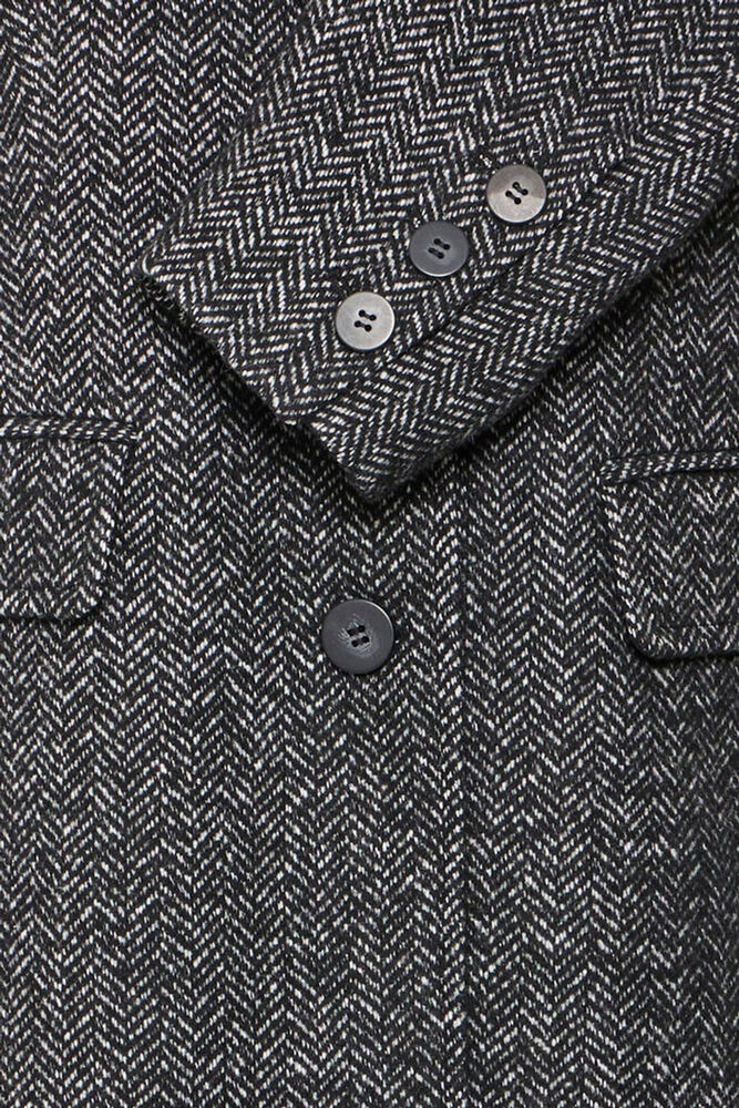 Emmalu Coat - Black Herringbone