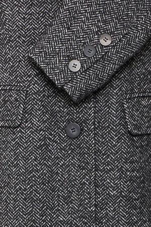 Emmalu Coat - Black Herringbone