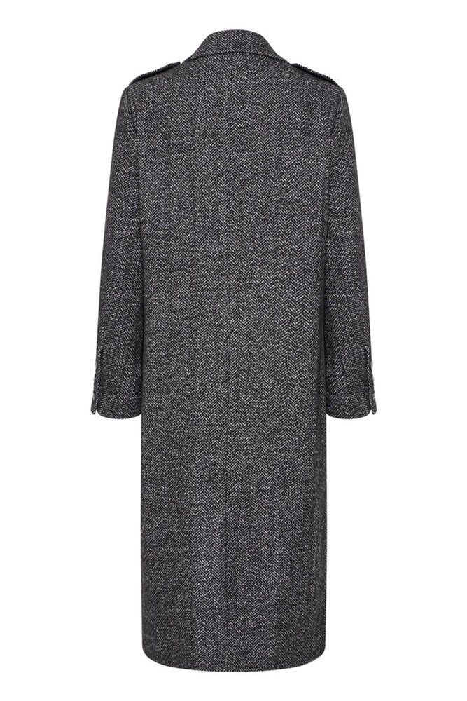 Emmalu Coat - Black Herringbone