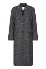 Emmalu Coat - Black Herringbone