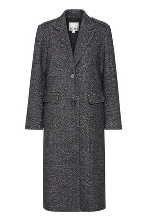 Emmalu Coat - Black Herringbone