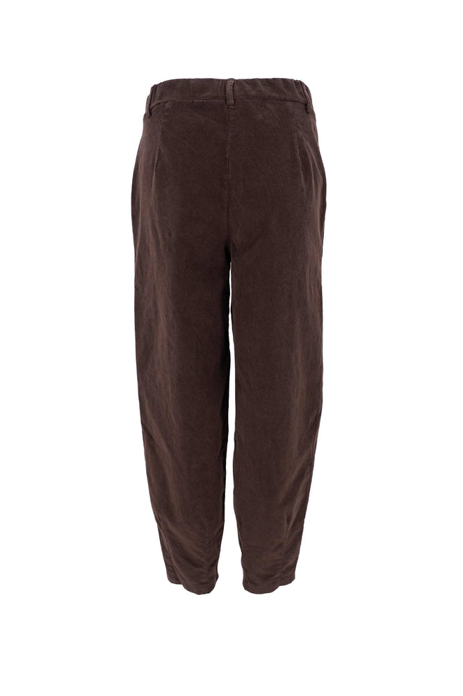 Memphis Fine Cord Barrel Trousers - Coffee