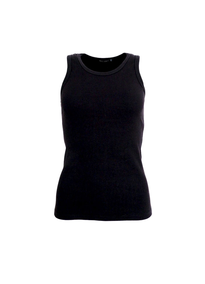 Ena Rib Tank Top - Black