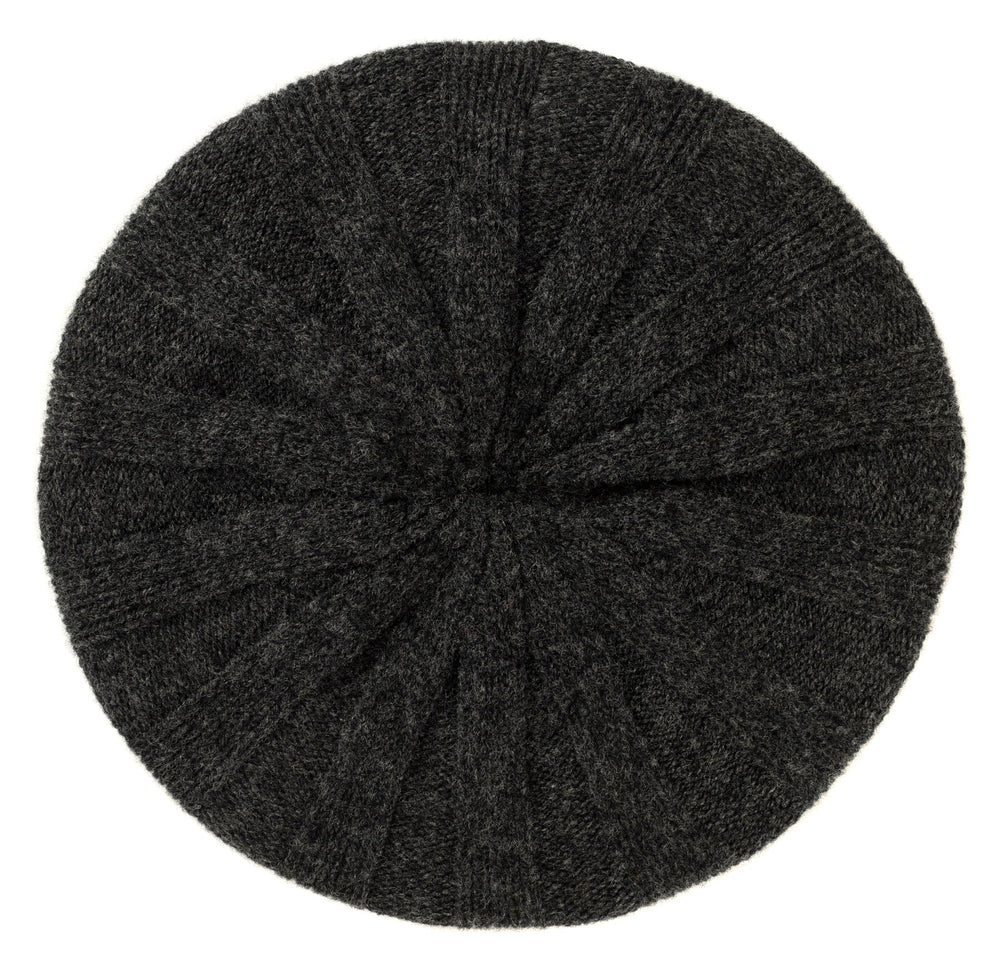 Bowden Colourblock Rib Beret - Charcoal