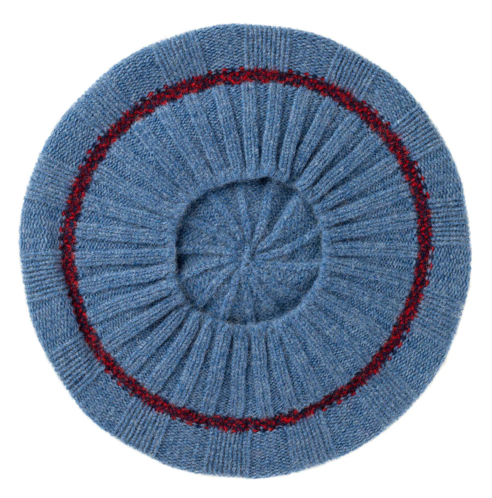 Bowden Colourblock Rib Beret - Denim