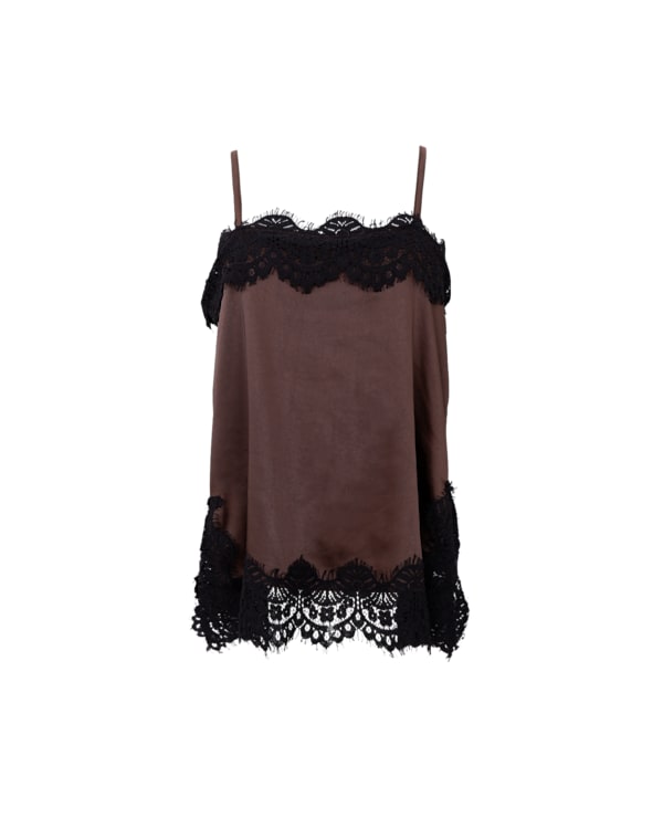 Evie Lace Top - Coffee