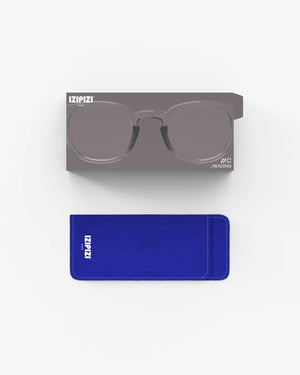 Shape C Electric Grey Reading Glasses