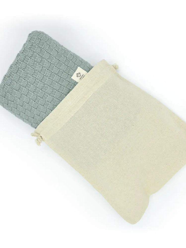 Jeans Blue Square Baby Blanket - Organic Cotton