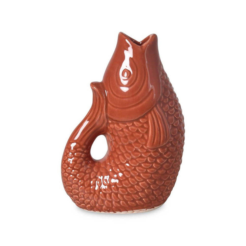 Ceramic Fish Vase - Terracotta