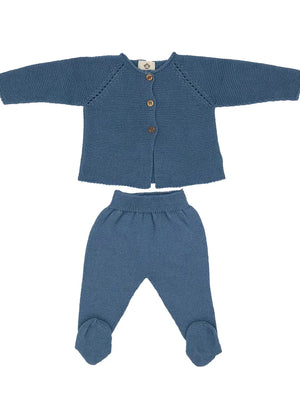 Jeans Blue Baby 2 Piece Outfit - Organic Cotton - 3-6 Months