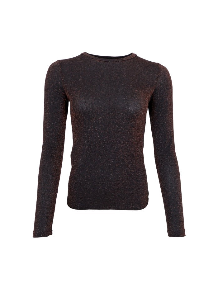 Faye Long-Sleeved Top - Black Coffee