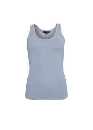 Faye Lurex Strap Top - Ice Blue