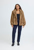 Fazoca Faux Fur Jacket - Brown