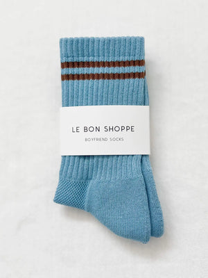 Boyfriend Socks: Powder Blue