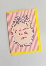 Welcome Little One Regency Bow Border Eco Greeting Card