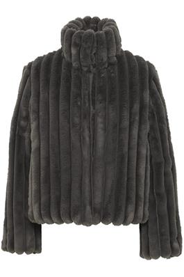 Finta Faux Fur Jacket - Forged Iron