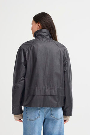 Ganilo Casual Waxed Jacket - Navy