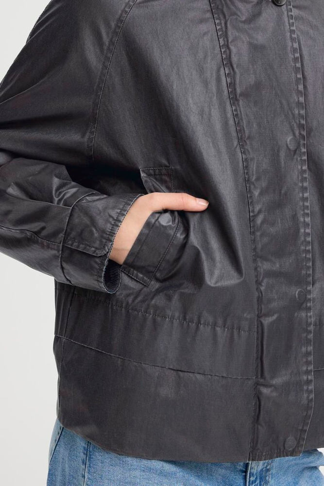Ganilo Casual Waxed Jacket - Navy