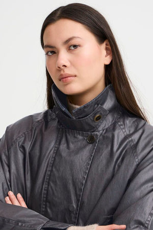 Ganilo Casual Waxed Jacket - Navy